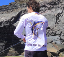 Load image into Gallery viewer, 'Chasing Tuna Chasing Lures'  UV Long sleeve Performance Shirt