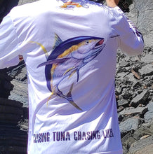 Load image into Gallery viewer, 'Chasing Tuna Chasing Lures'  UV Long sleeve Performance Shirt
