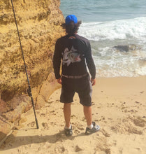 Load image into Gallery viewer, 'Chasing Bass Chasing Lures' UV Long sleeve Performance Shirt LARGE PICTURE BACK