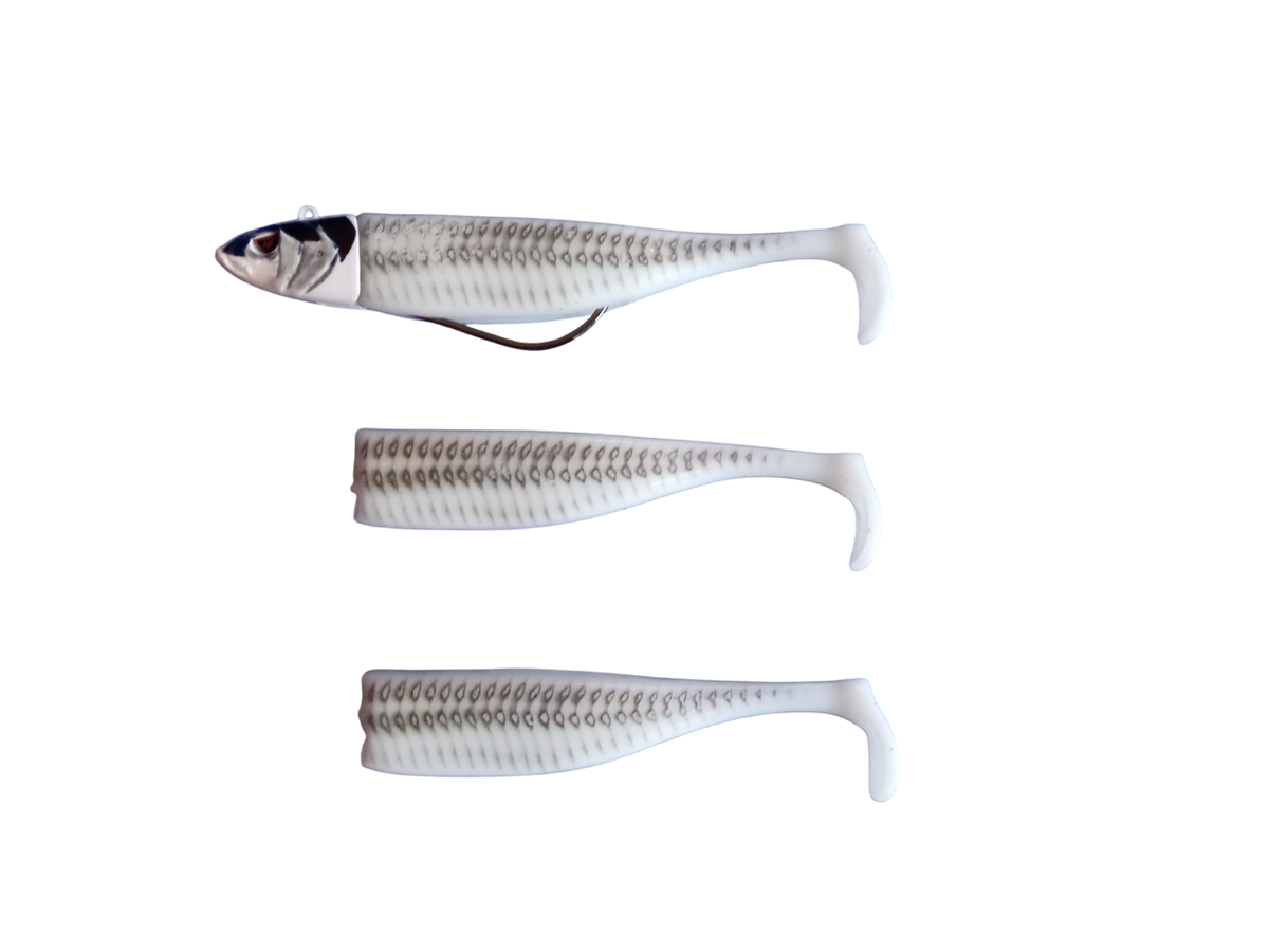 Waylander - Mean Minnow x3 Soft Plastic with Jighead (Lead Free