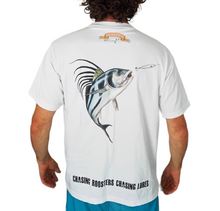 Load image into Gallery viewer, 'Chasing Roosters Chasing Lures' T Shirt