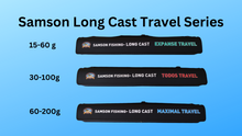 Load image into Gallery viewer, Samson Long Cast Spinning Rod &#39;MAXIMAL TRAVEL&#39; 12ft Spinning Rod (60-200g)