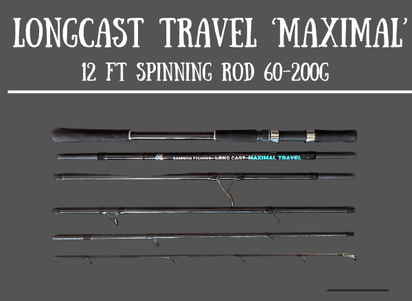 12ft spin cast fishing pole Samson Long Spinning Rod 'MAXIMAL TRAVEL' Spinning Rod (60-2 – SamsonFishing Brock-Cobia - Back Creek from the river bank Style:Daiwa Steez AGS Casting Rod 7'5