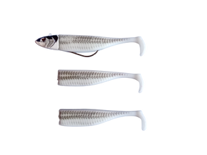 Waylander - Mean Minnow x3 Soft Plastic with Jighead (Lead Free)