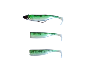 Waylander - Mean Minnow x3 Soft Plastic with Jighead (Lead Free)