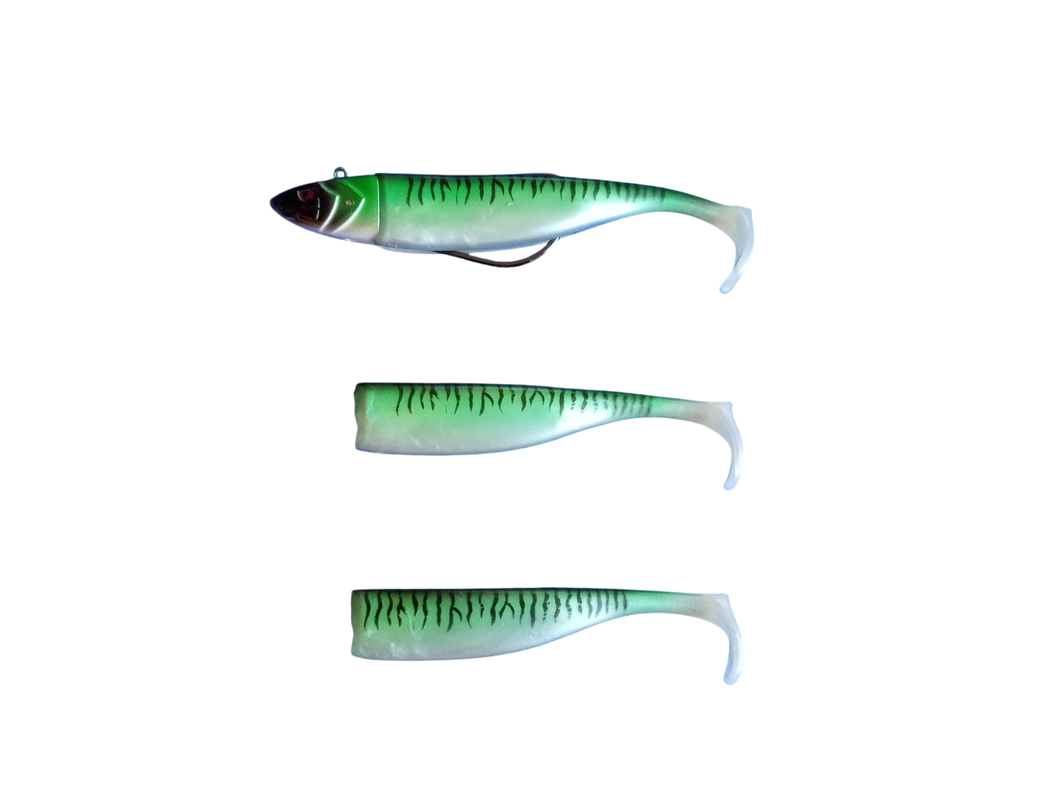 Waylander - Mean Minnow x3 Soft Plastic with Jighead (Lead Free)