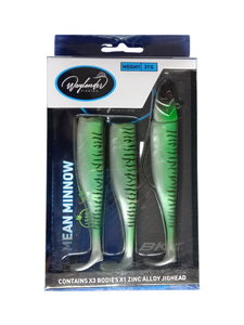 Waylander - Mean Minnow x3 Soft Plastic with Jighead (Lead Free) 27g