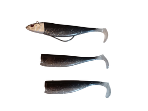 Waylander - Mean Minnow x3 Soft Plastic with Jighead (Lead Free)