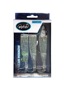 Waylander - Mean Minnow x3 Soft Plastic with Jighead (Lead Free) 27g