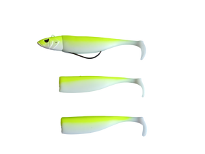 Waylander - Mean Minnow x3 Soft Plastic with Jighead (Lead Free)