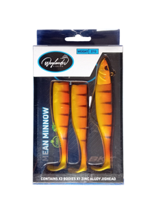 Waylander - Mean Minnow x3 Soft Plastic with Jighead (Lead Free) 27g