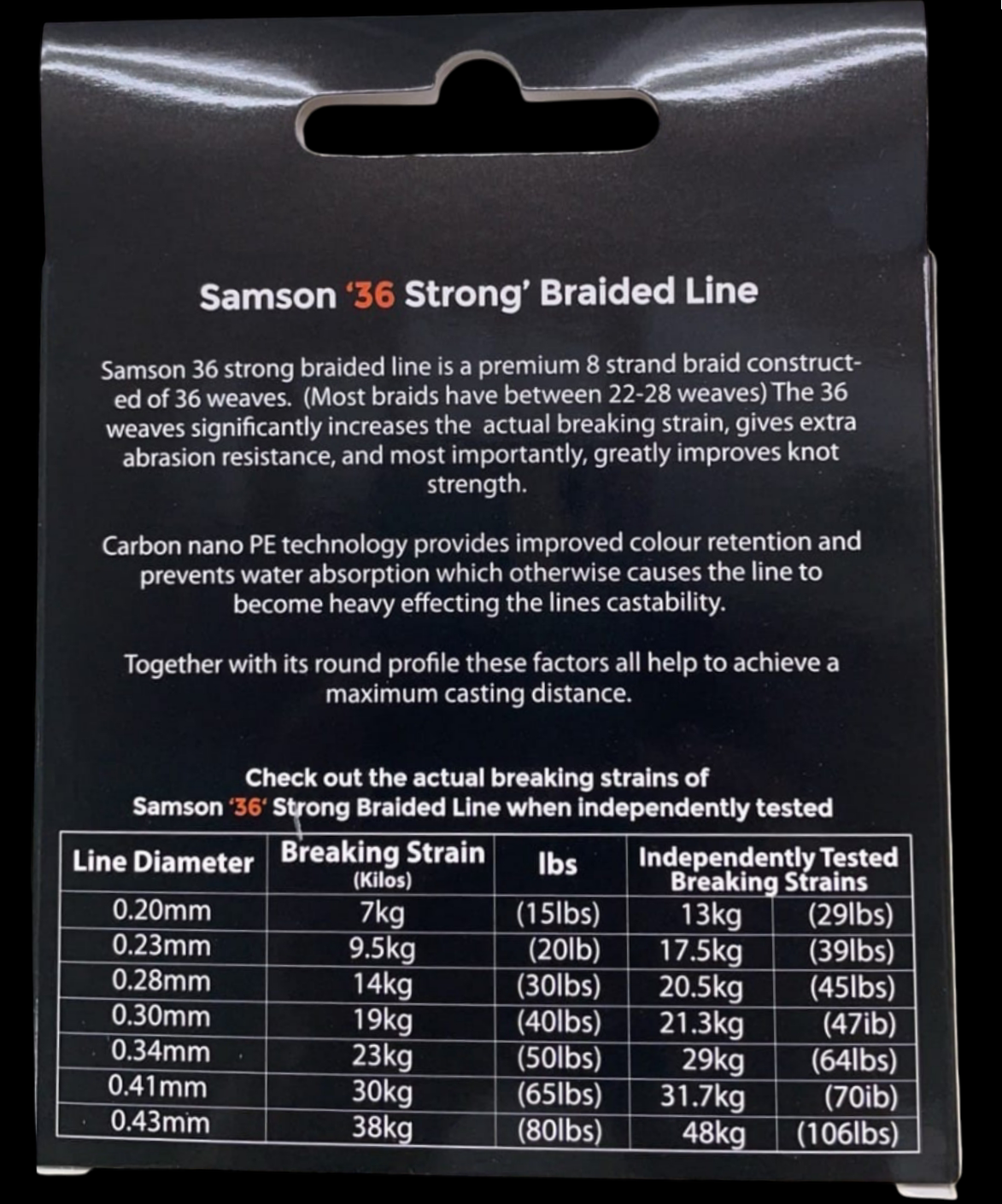 Samson Fish Rig Samson '36 Strong' Braided Fishing Line – SamsonFishing